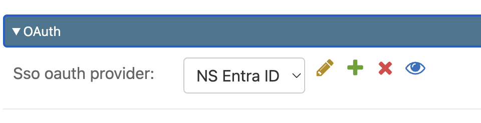 Active SSO Provider Configuration